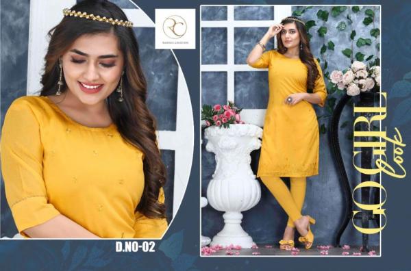 Ramdev Flora Vol 2 Chanderi Sequance  Designer Kurti Collection